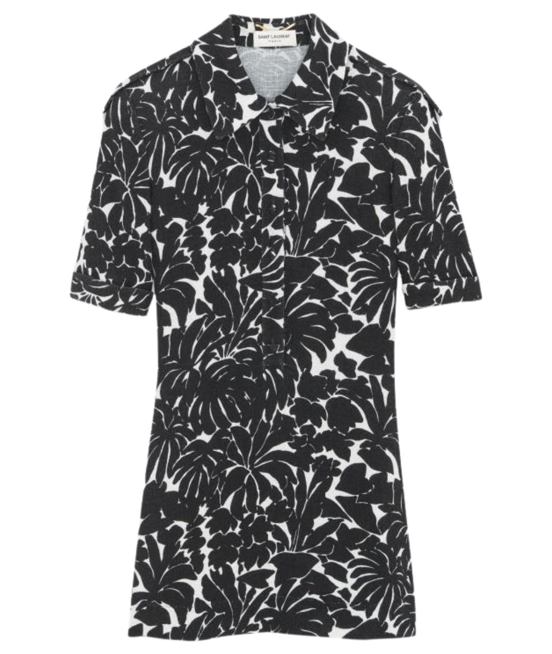 SAINT LAURENT Черное вискозное повседневное платье, фото 1