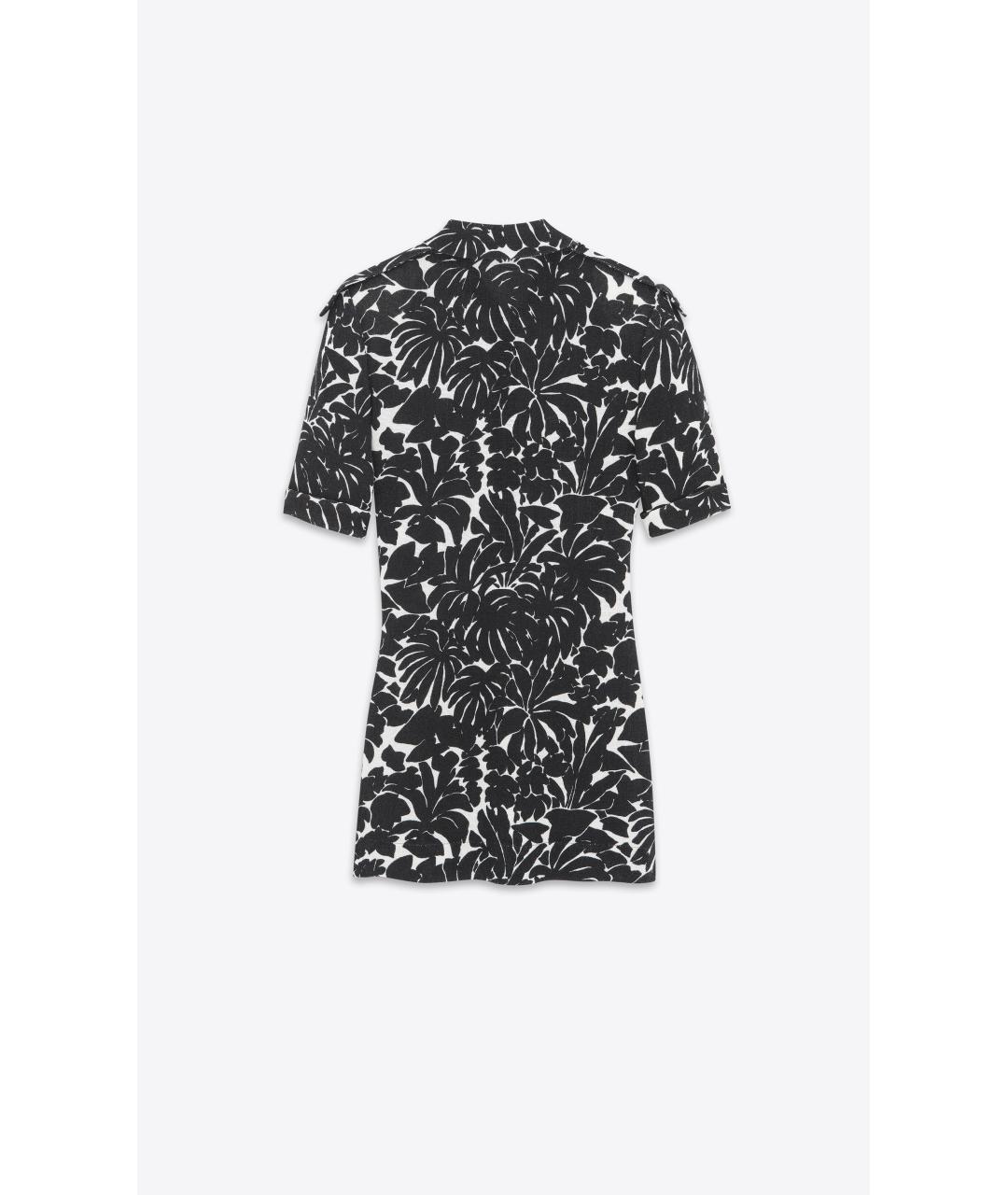 SAINT LAURENT Черное вискозное повседневное платье, фото 2