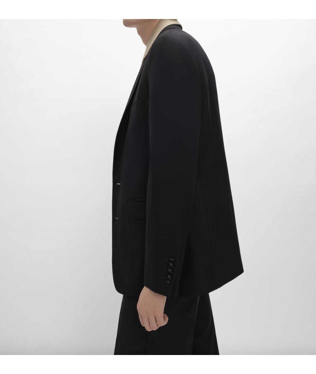 CELINE Черный шерстяной пиджак, фото 5