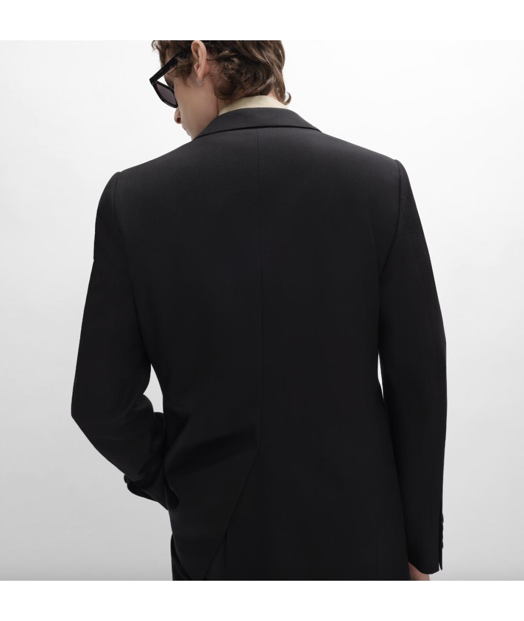 CELINE Черный шерстяной пиджак, фото 6