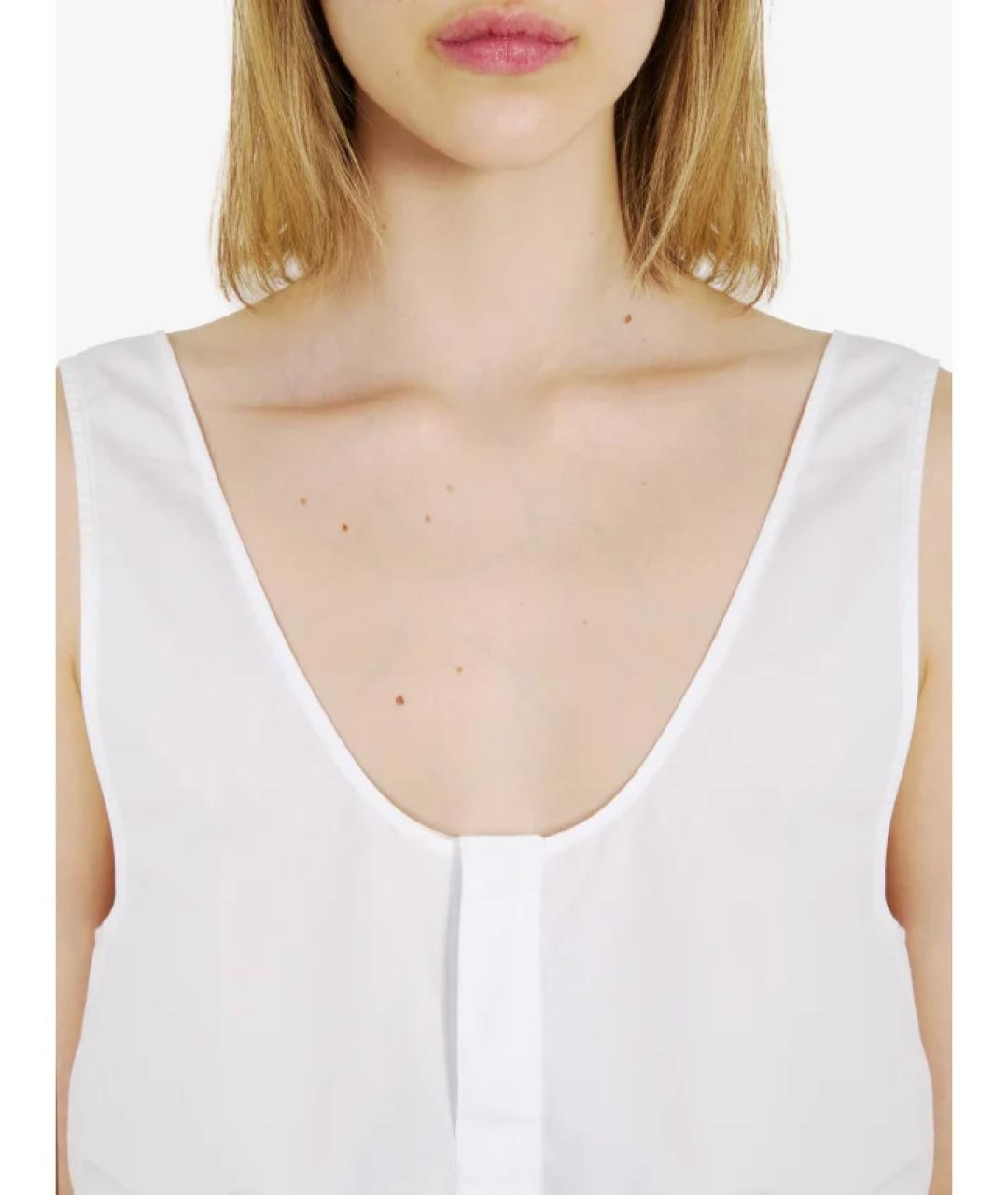 SAINT LAURENT Белая шелковая майка, фото 5