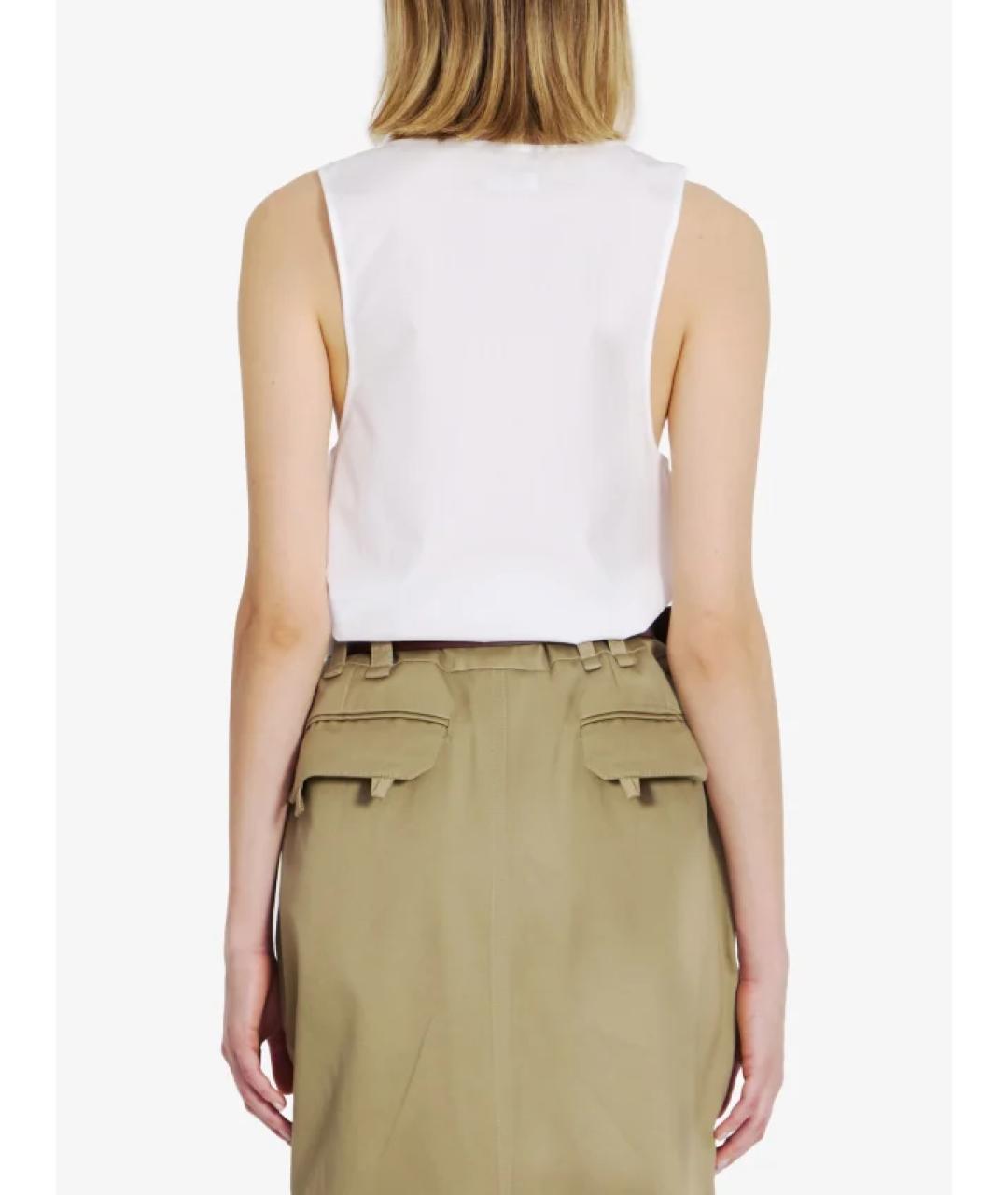 SAINT LAURENT Белая шелковая майка, фото 4