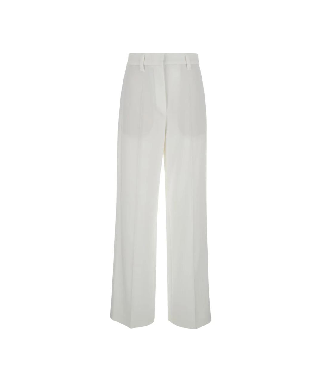 BRUNELLO CUCINELLI Белые хлопковые прямые брюки, фото 1