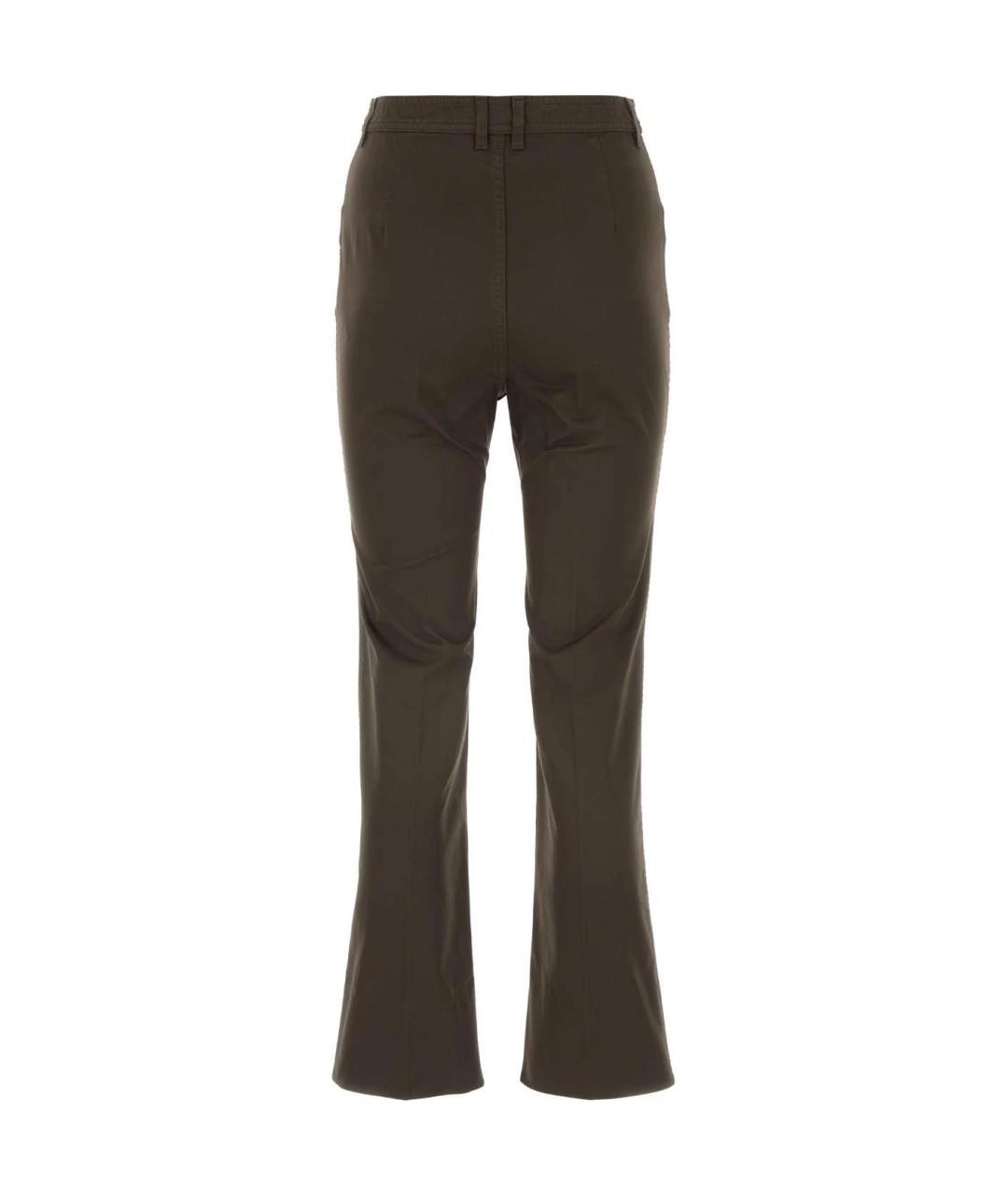 SAINT LAURENT Коричневые хлопковые джинсы клеш, фото 7