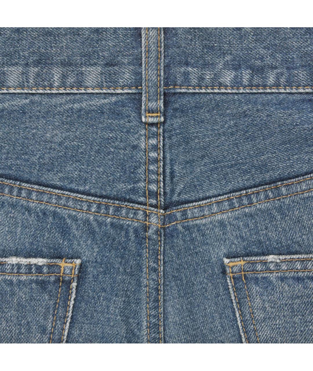 CELINE Синие хлопковые джинсы клеш, фото 3