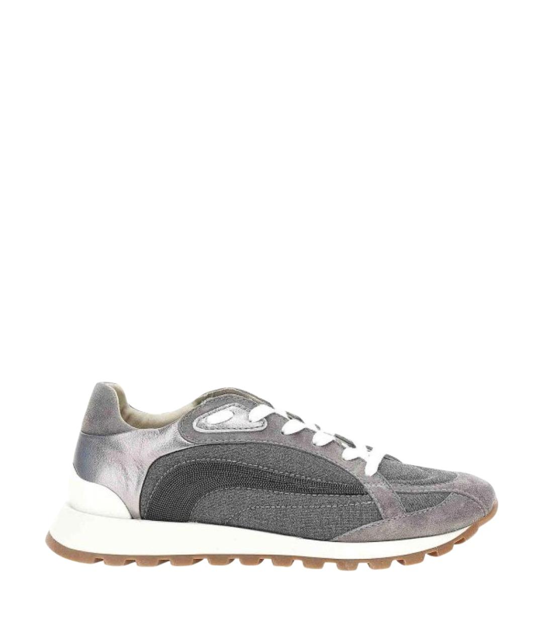 BRUNELLO CUCINELLI Серые кроссовки, фото 1