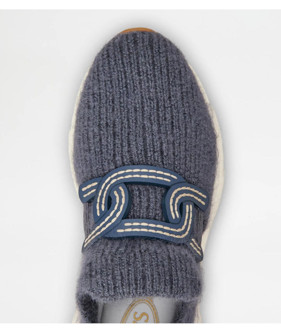 TOD'S Синие текстильные кроссовки, фото 3