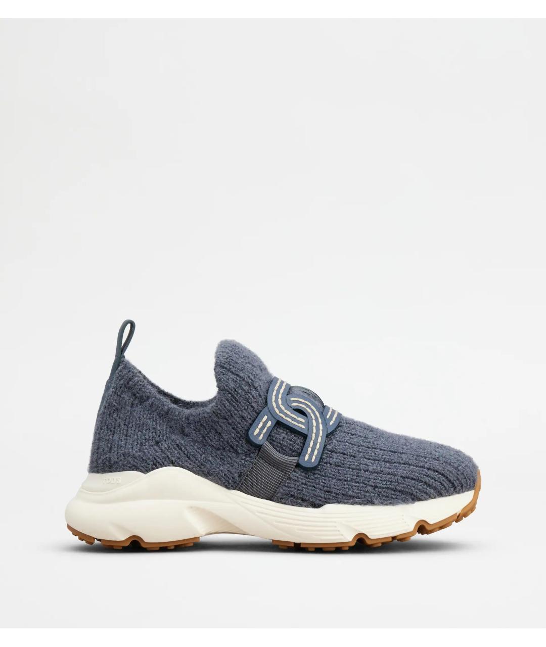 TOD'S Синие текстильные кроссовки, фото 6