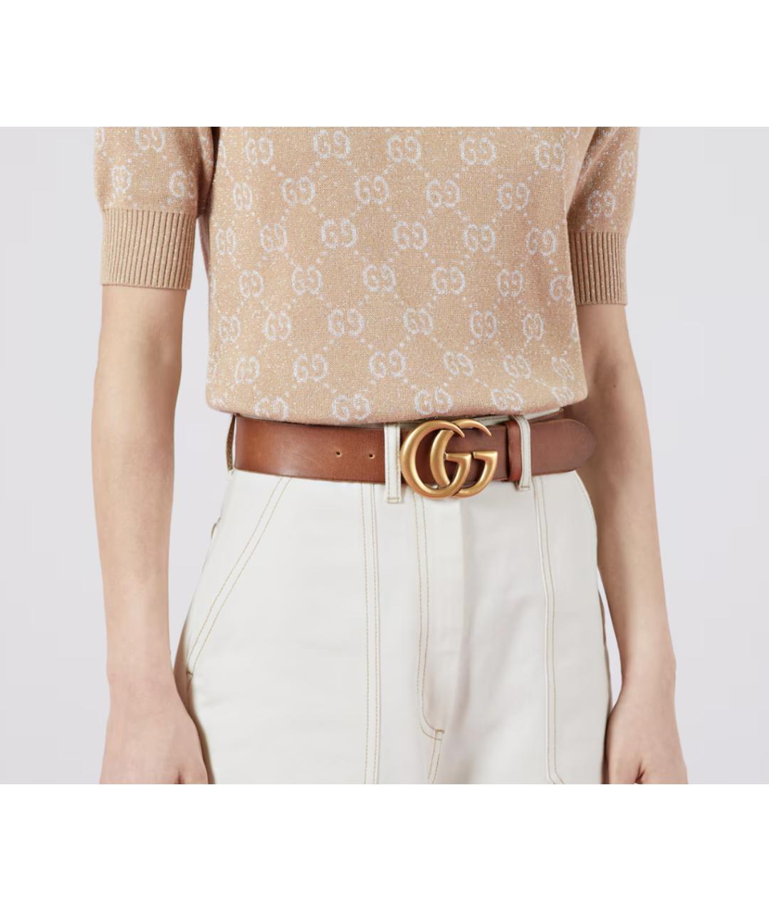 GUCCI Коричневый кожаный ремень, фото 3