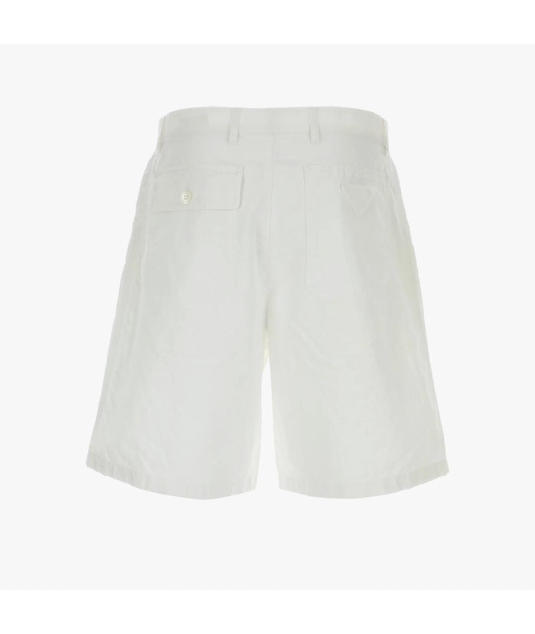 PRADA Белые хлопковые шорты, фото 2