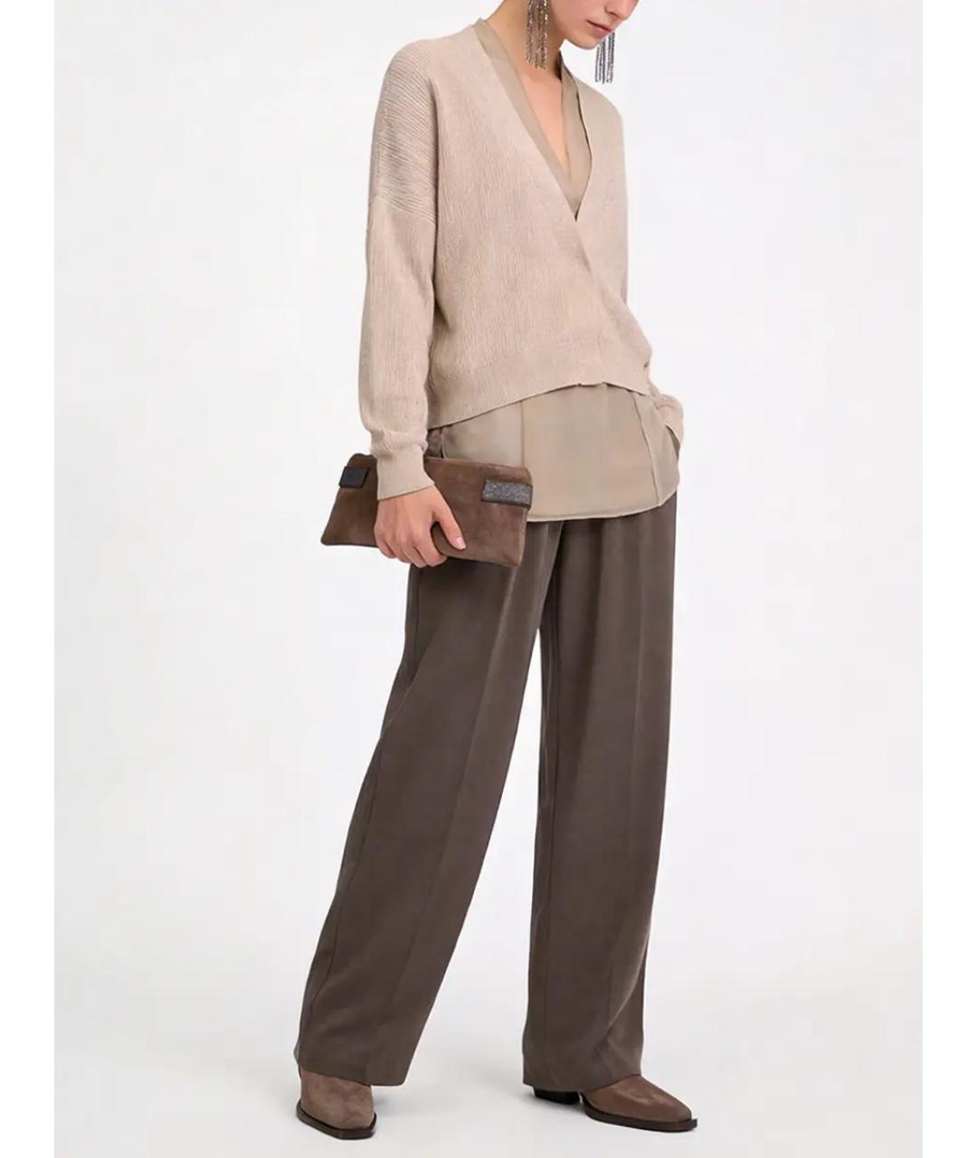 BRUNELLO CUCINELLI Бежевый хлопковый кардиган, фото 2