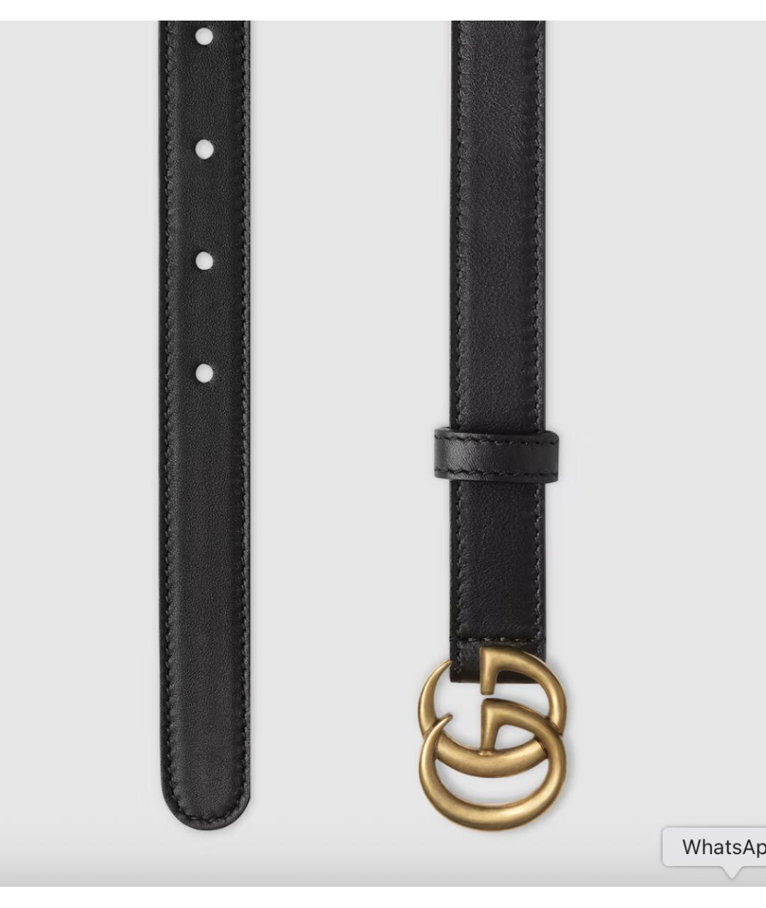 GUCCI Черный кожаный ремень, фото 2