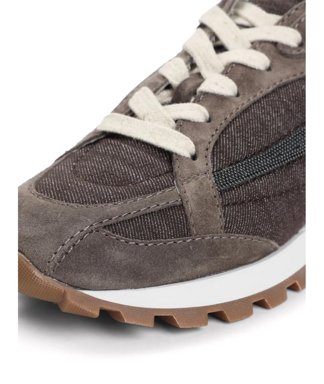 BRUNELLO CUCINELLI Коричневые кроссовки, фото 4