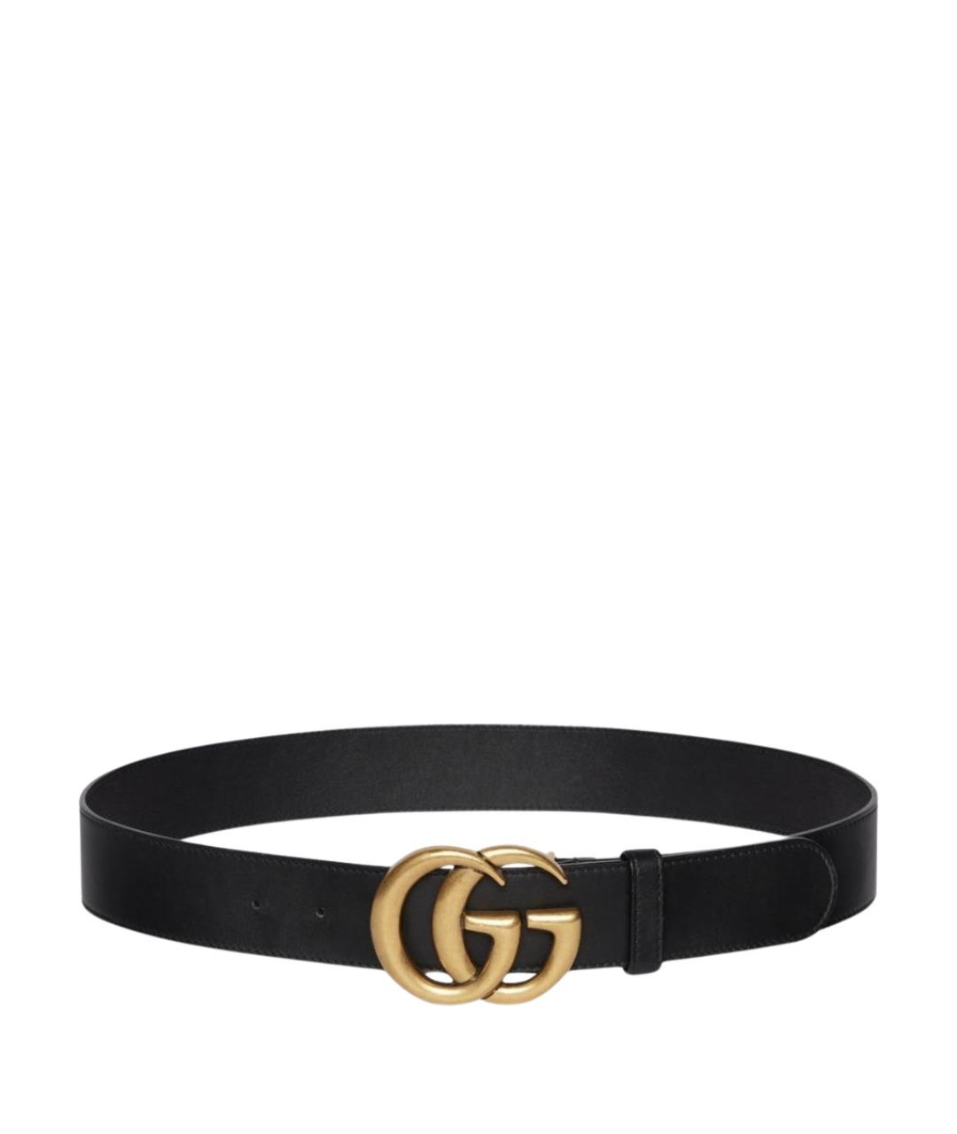 GUCCI Черный кожаный ремень, фото 1