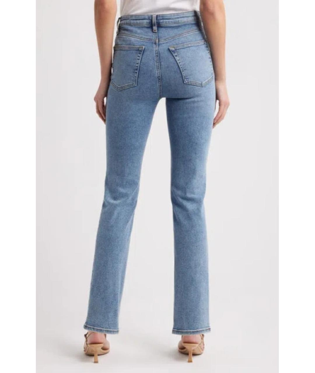 FRAME Голубые хлопко-эластановые джинсы слим, фото 3