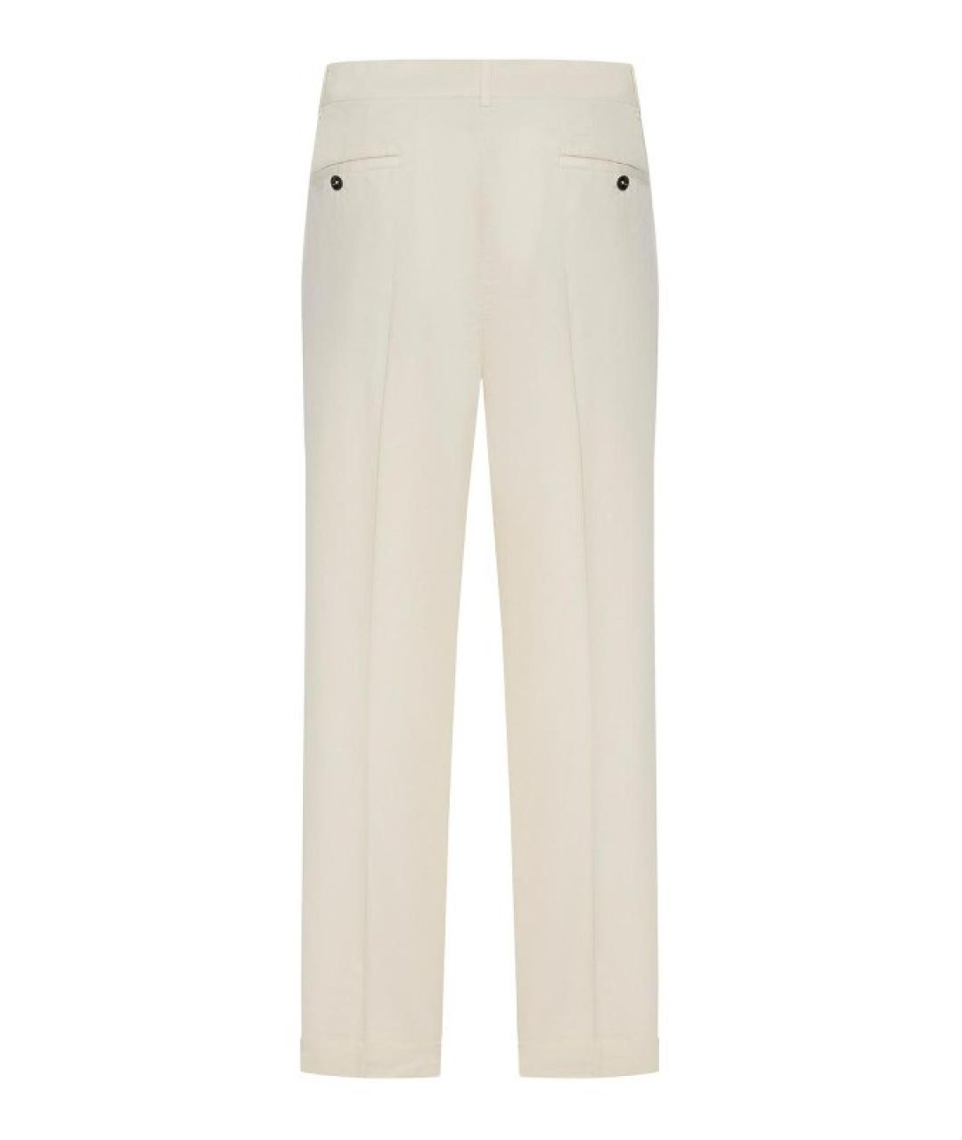 TOM FORD Бежевые хлопко-эластановые повседневные брюки, фото 2