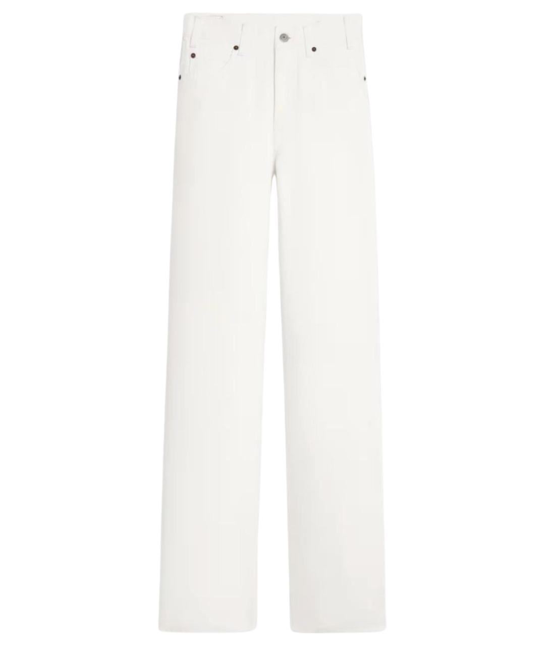 CELINE Белые хлопковые прямые джинсы, фото 1