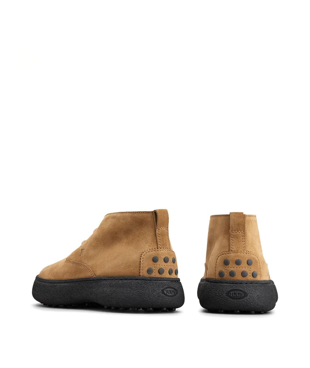 TOD'S Бежевые низкие ботинки, фото 3