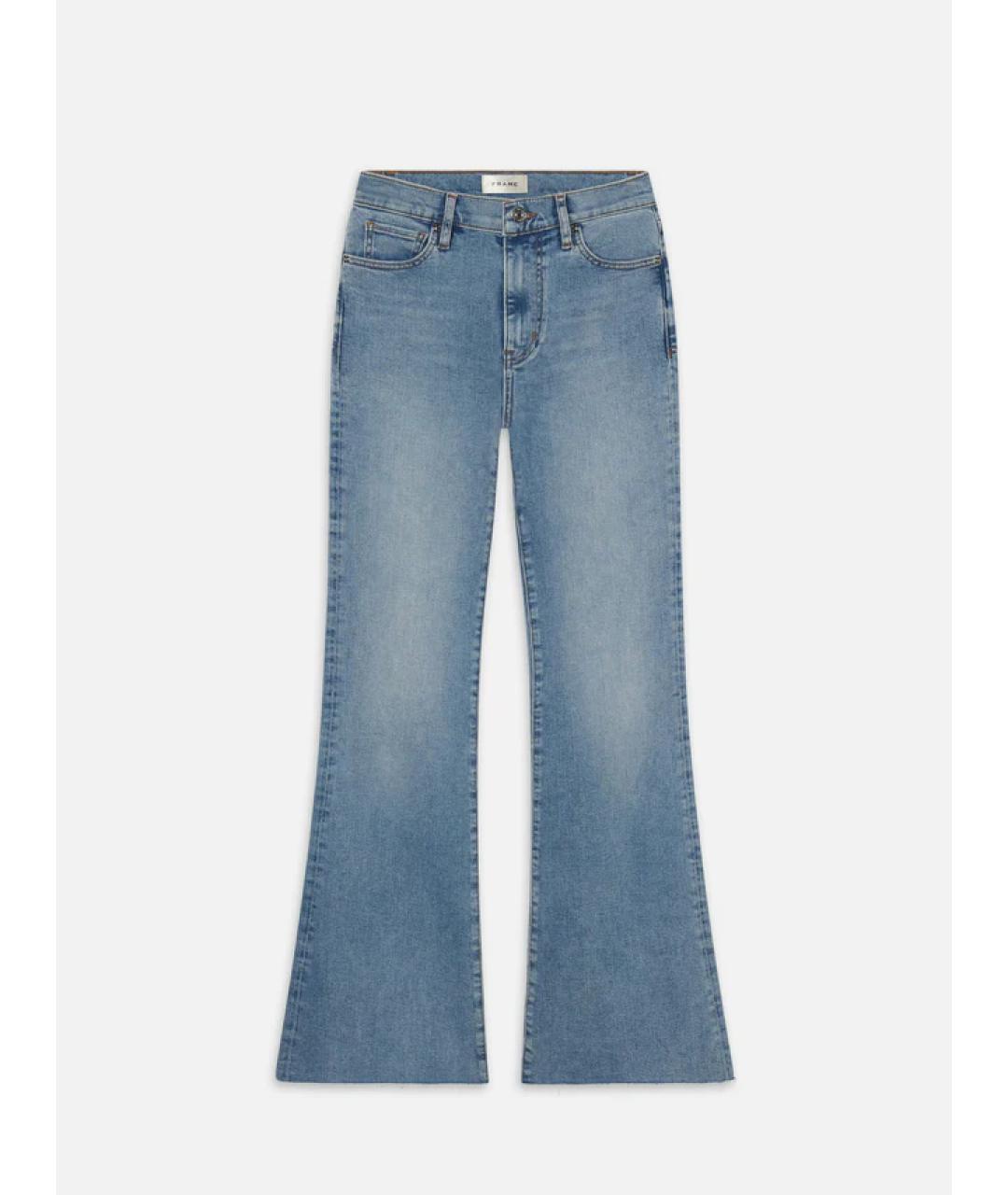 FRAME Голубые хлопко-эластановые джинсы клеш, фото 4