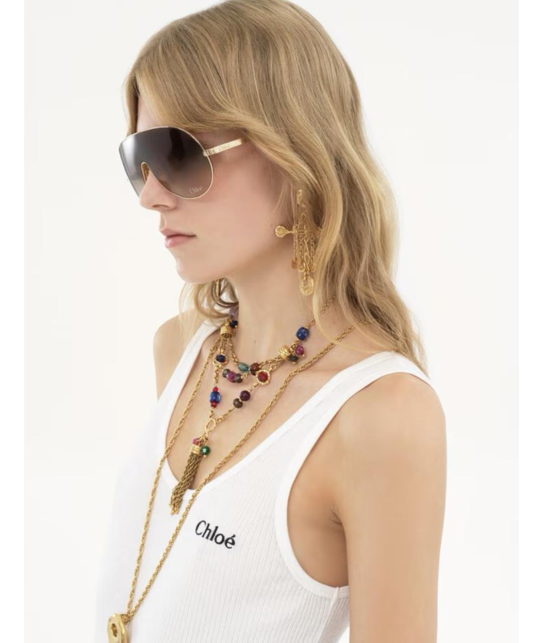 CHLOE Белая хлопковая футболка, фото 5