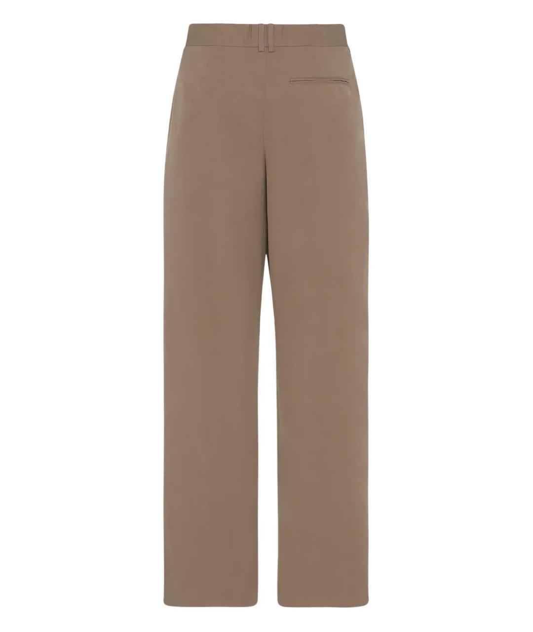 THE ROW Серые хлопковые прямые брюки, фото 2