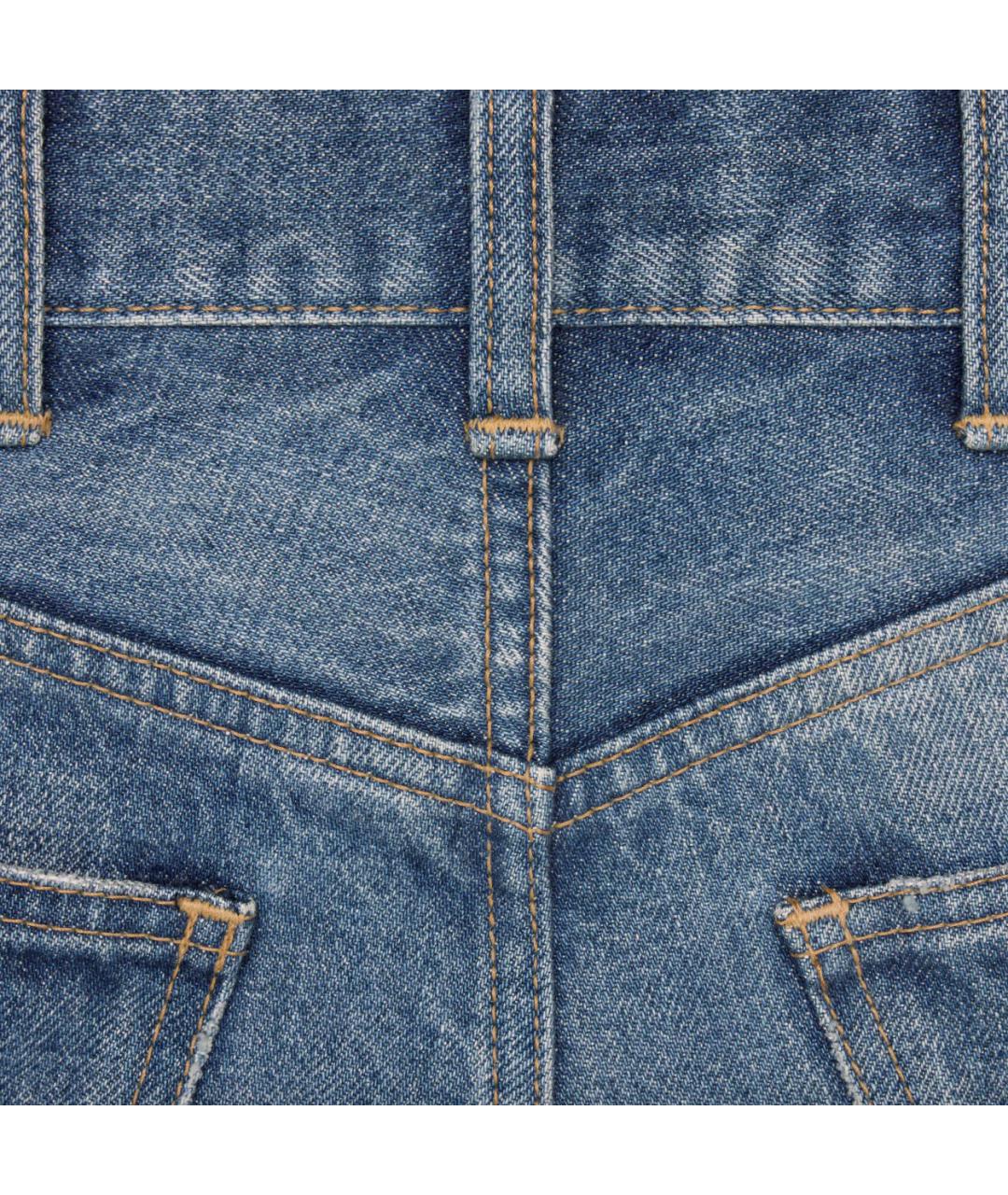 CELINE Синие хлопковые прямые джинсы, фото 3