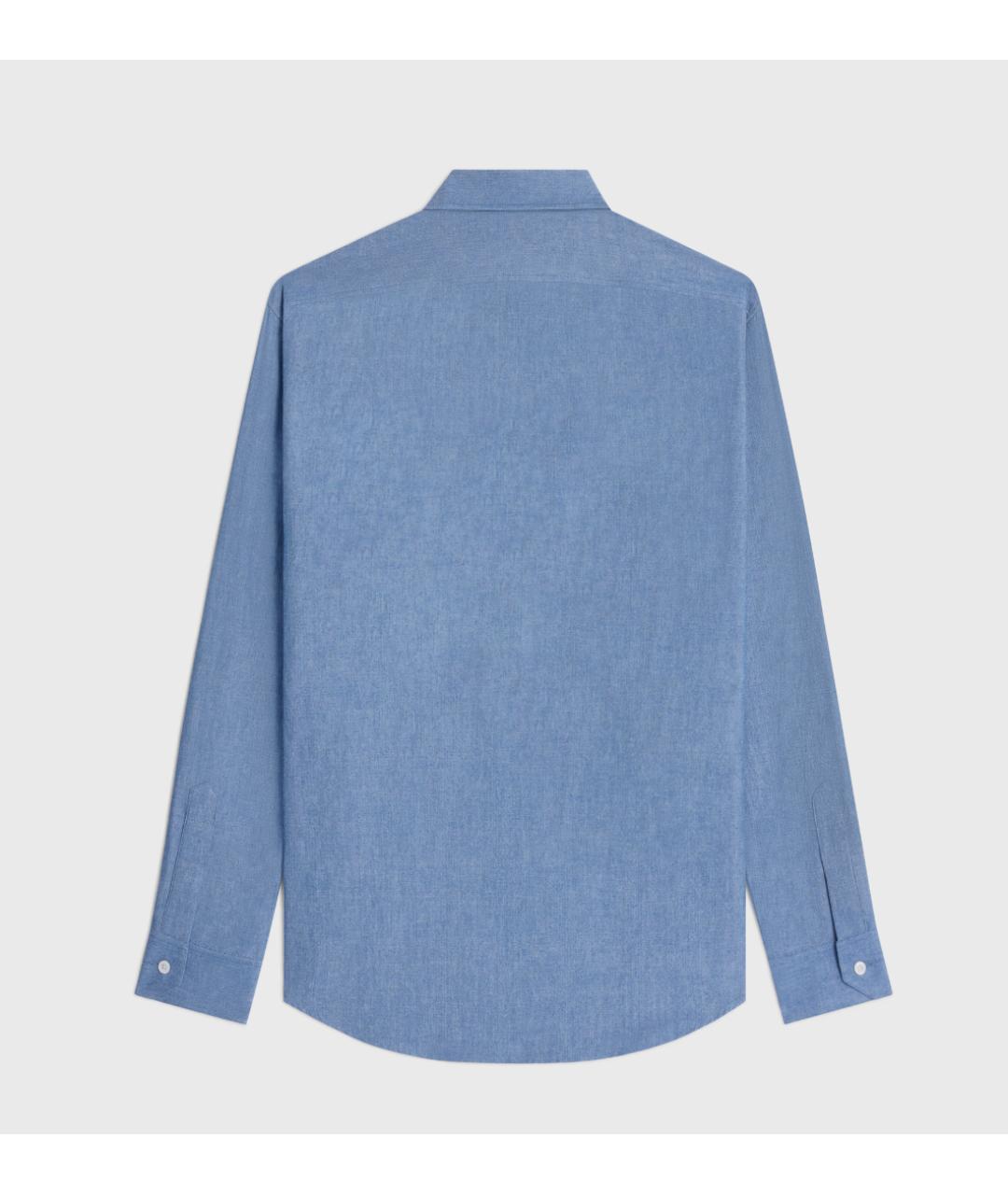 CELINE Голубая хлопковая кэжуал рубашка, фото 2
