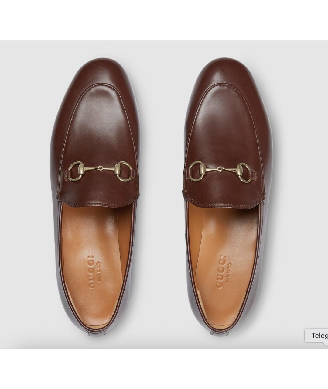 GUCCI Коричневые кожаные лоферы, фото 5