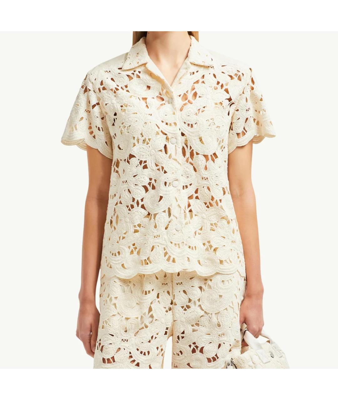 MONCLER Бежевая хлопковая рубашка, фото 3