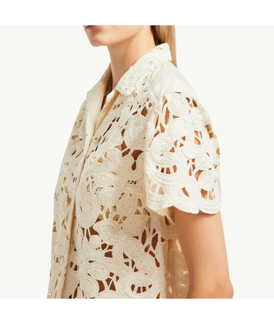 MONCLER Бежевая хлопковая рубашка, фото 2