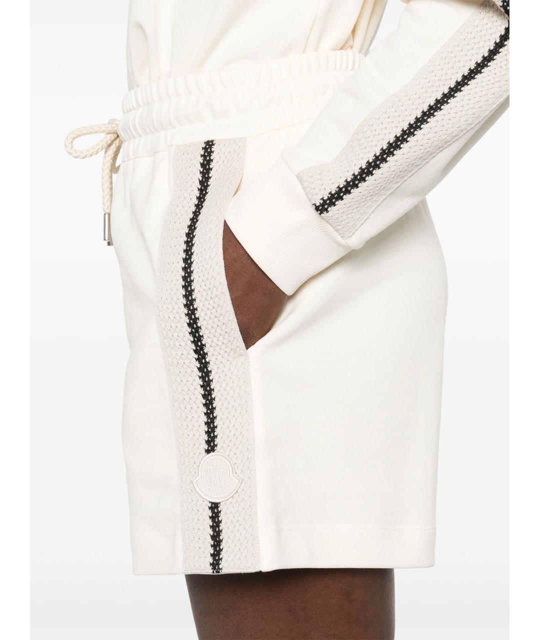 MONCLER Бежевые хлопковые шорты, фото 4