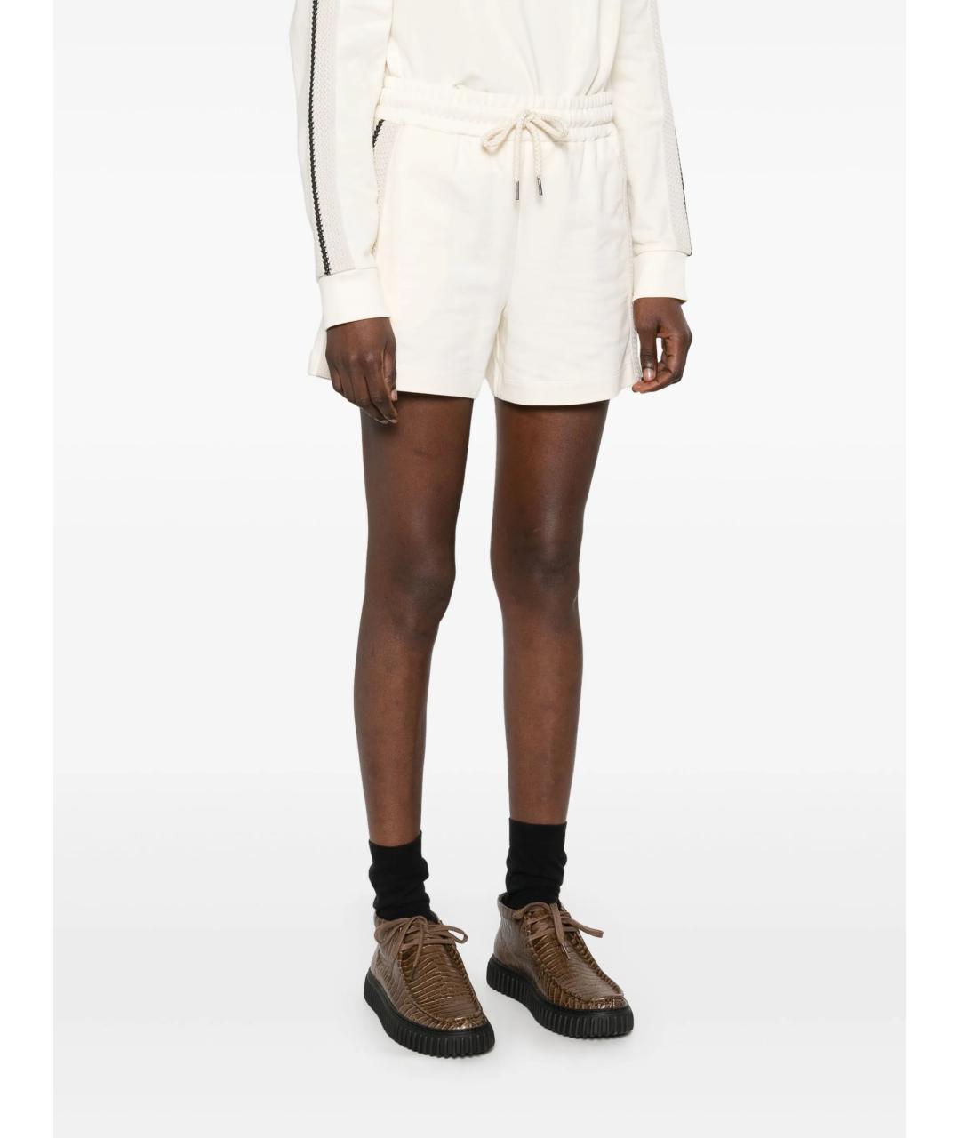 MONCLER Бежевые хлопковые шорты, фото 3
