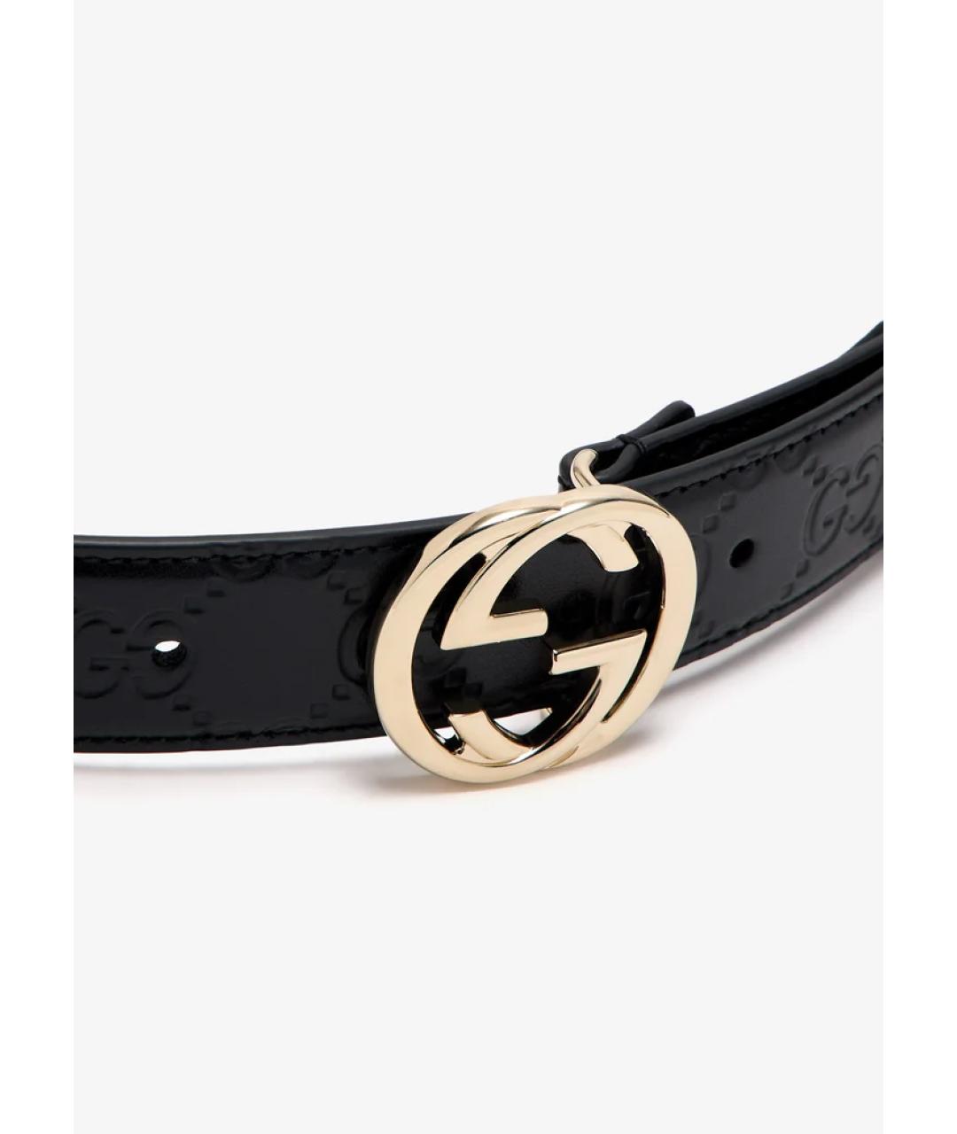 GUCCI Черный кожаный ремень, фото 2