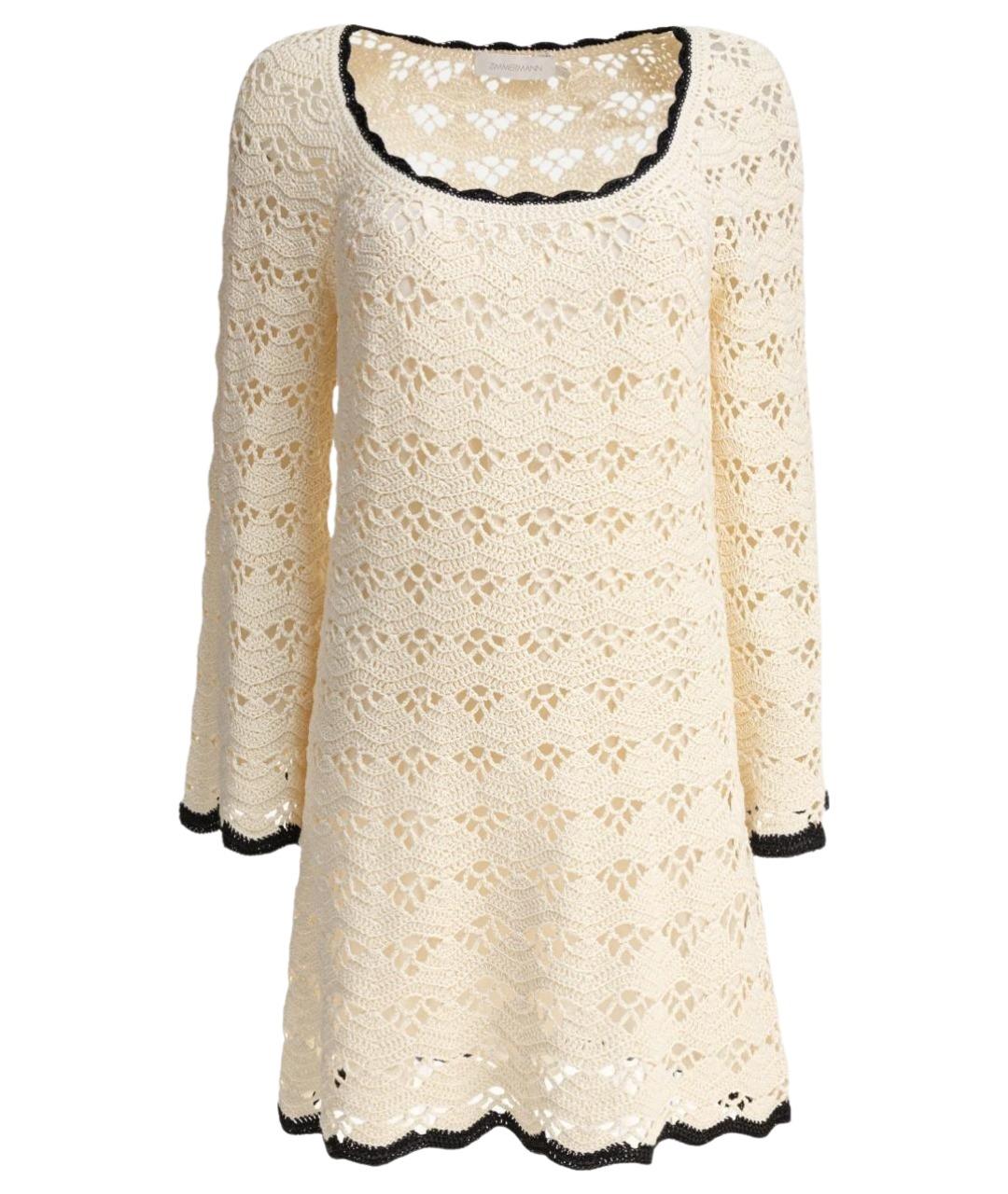 ZIMMERMANN Бежевое хлопковое платье, фото 1