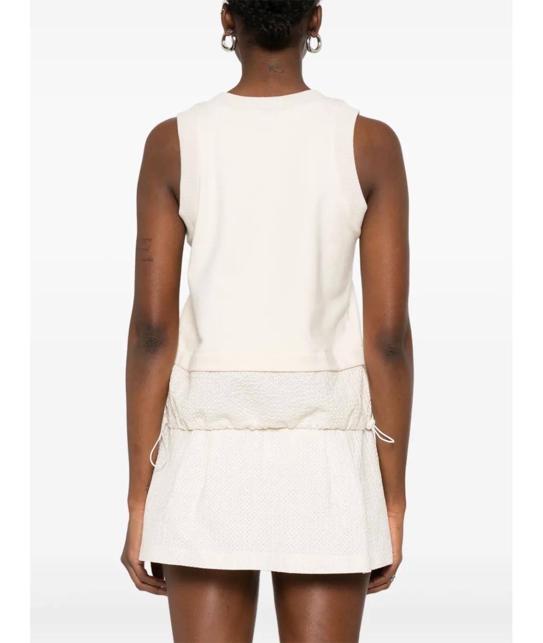 MONCLER Бежевая хлопковая майка, фото 2