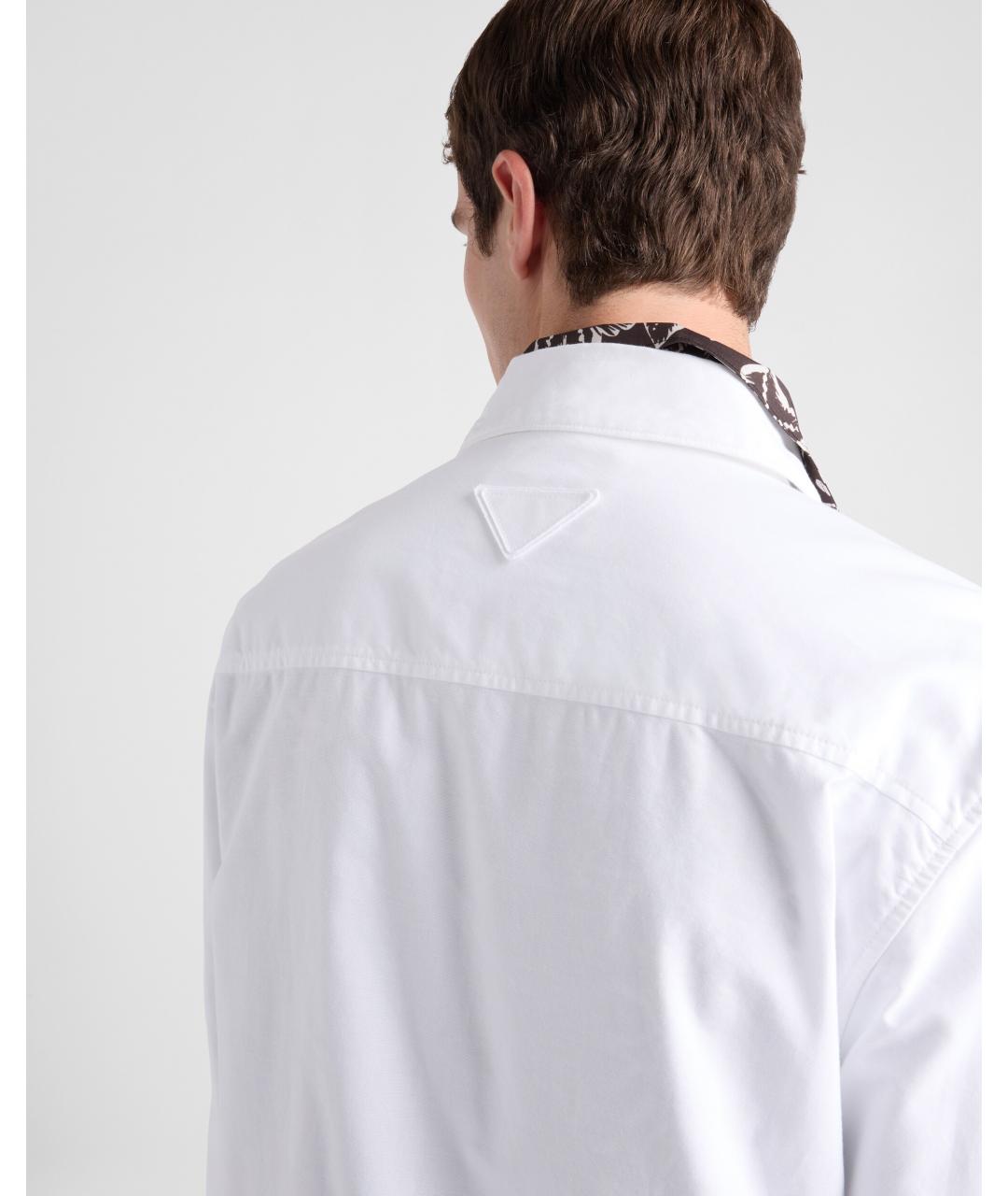 PRADA Белая хлопковая куртка, фото 4