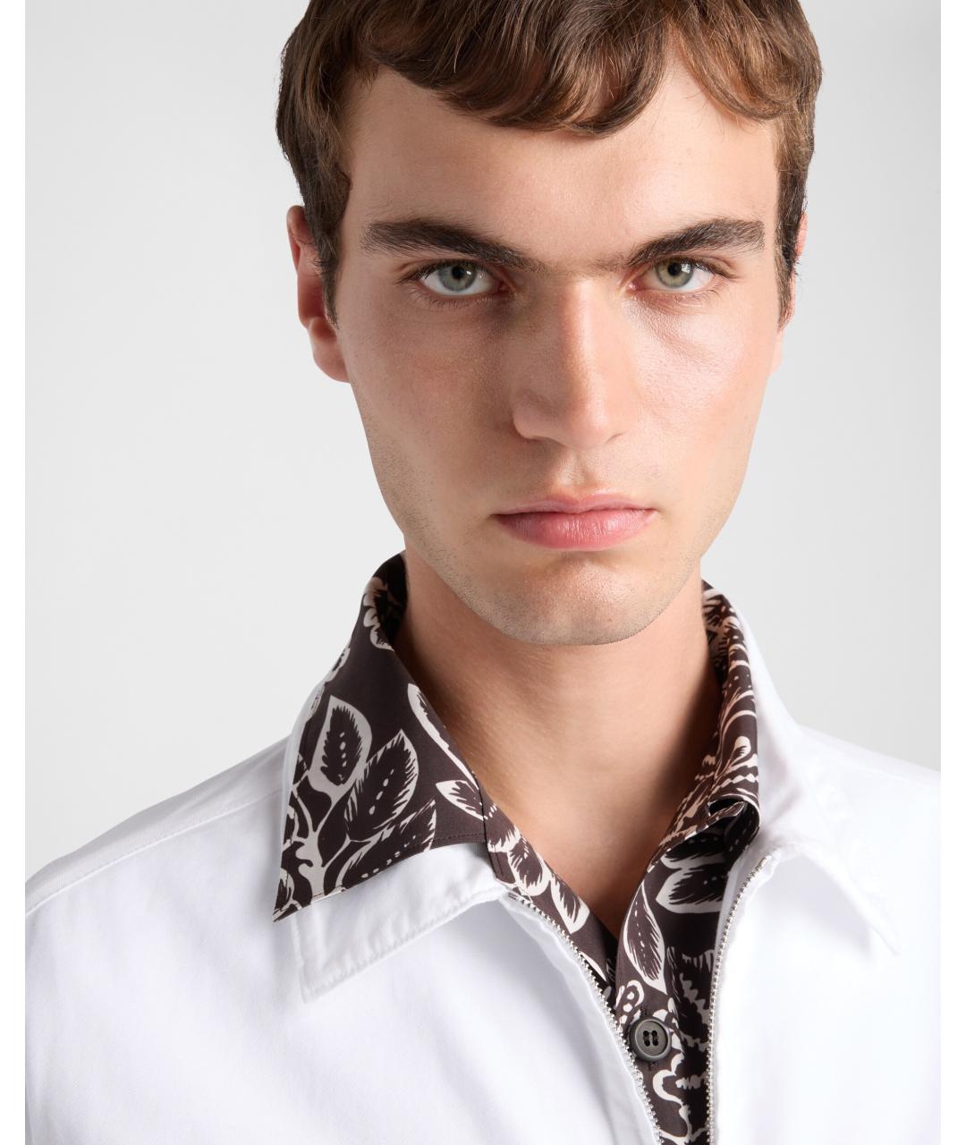 PRADA Белая хлопковая куртка, фото 3