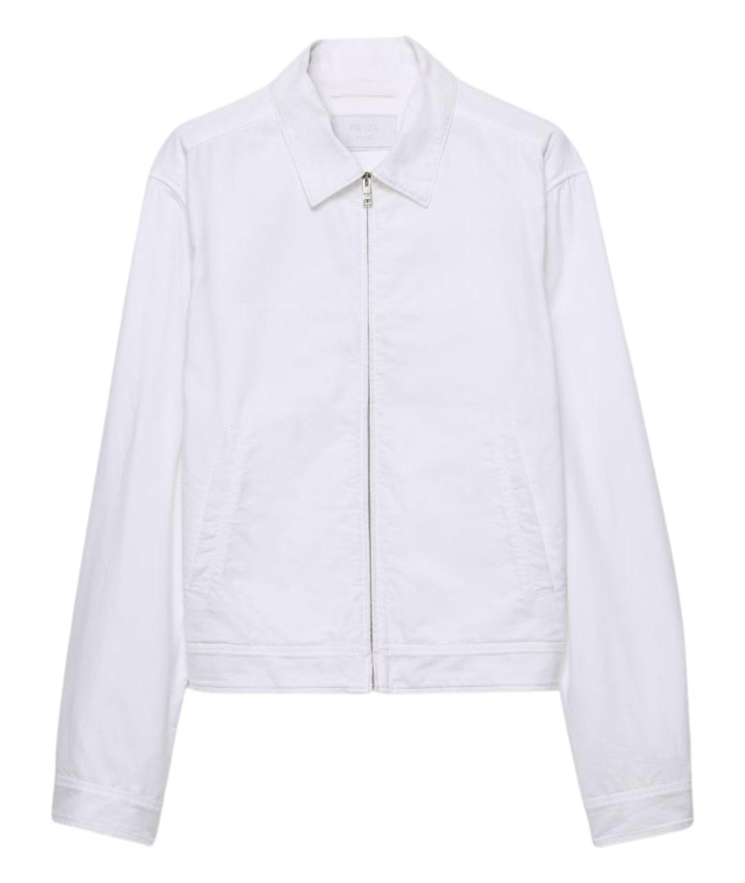 PRADA Белая хлопковая куртка, фото 1