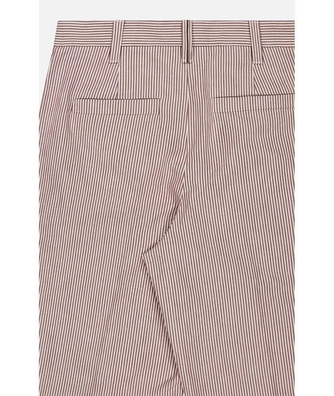 BRUNELLO CUCINELLI Мульти хлопковые прямые брюки, фото 5