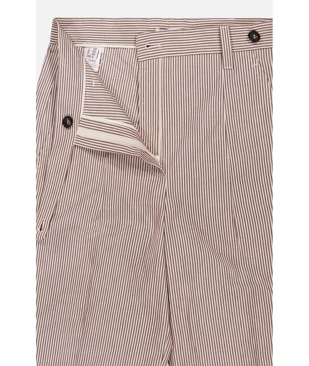 BRUNELLO CUCINELLI Мульти хлопковые прямые брюки, фото 4