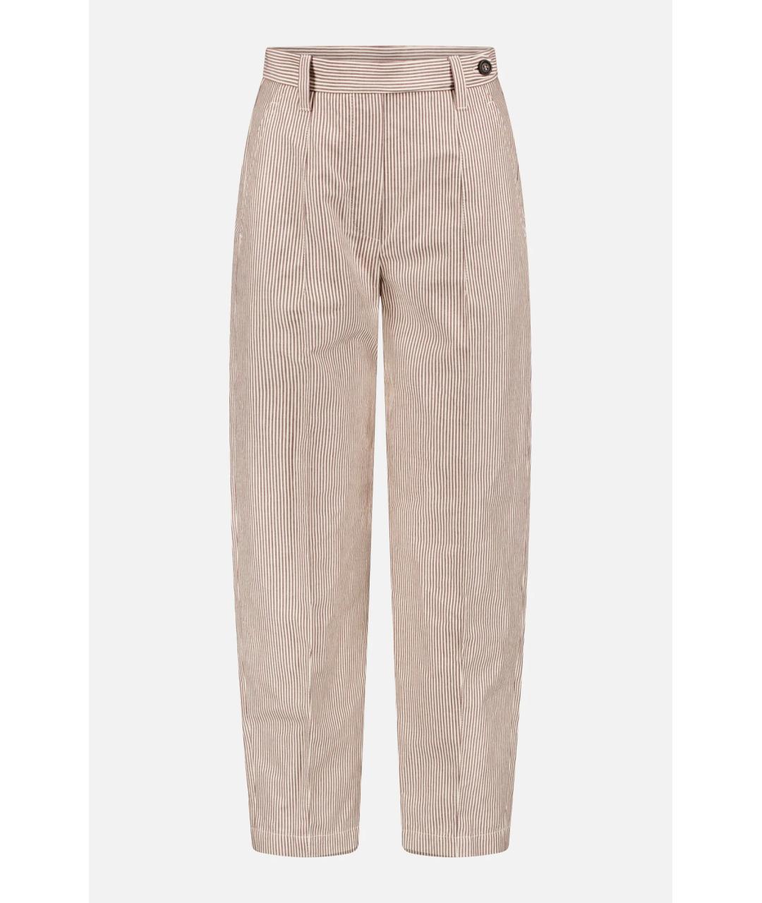 BRUNELLO CUCINELLI Мульти хлопковые прямые брюки, фото 7