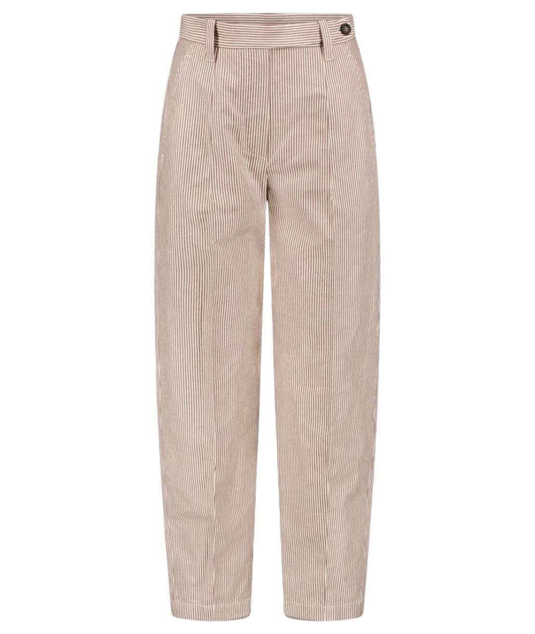 BRUNELLO CUCINELLI Мульти хлопковые прямые брюки, фото 1