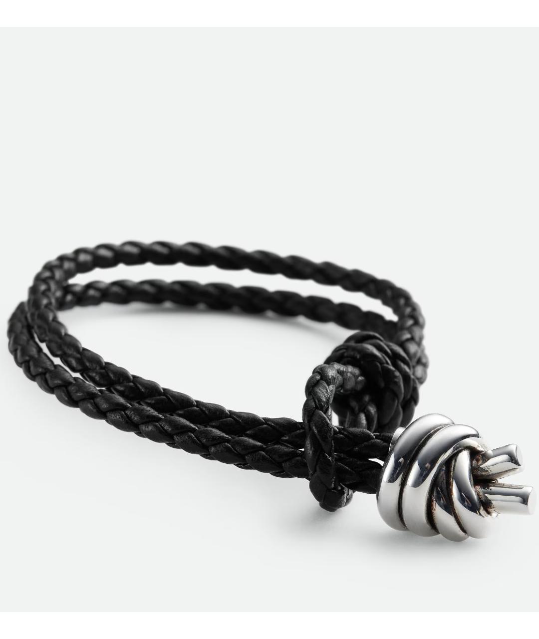 BOTTEGA VENETA Коричневый кожаный браслет, фото 4