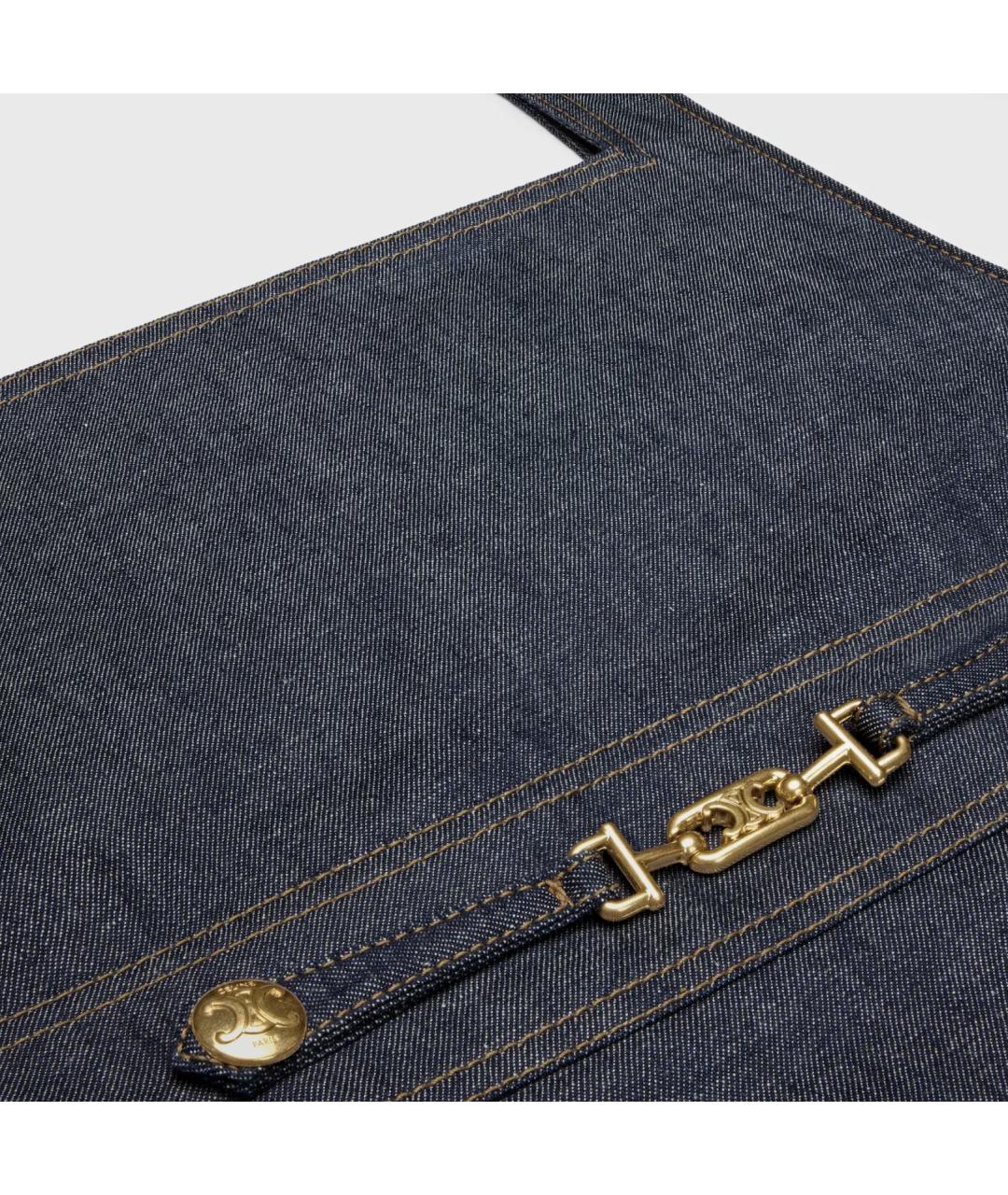 CELINE Синий хлопковый сарафан, фото 3