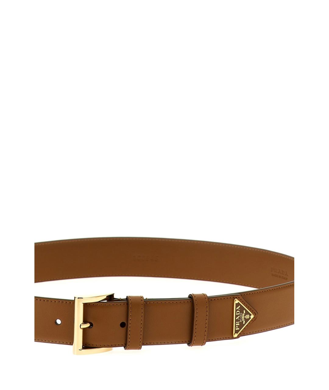 PRADA Коричневый кожаный ремень, фото 3