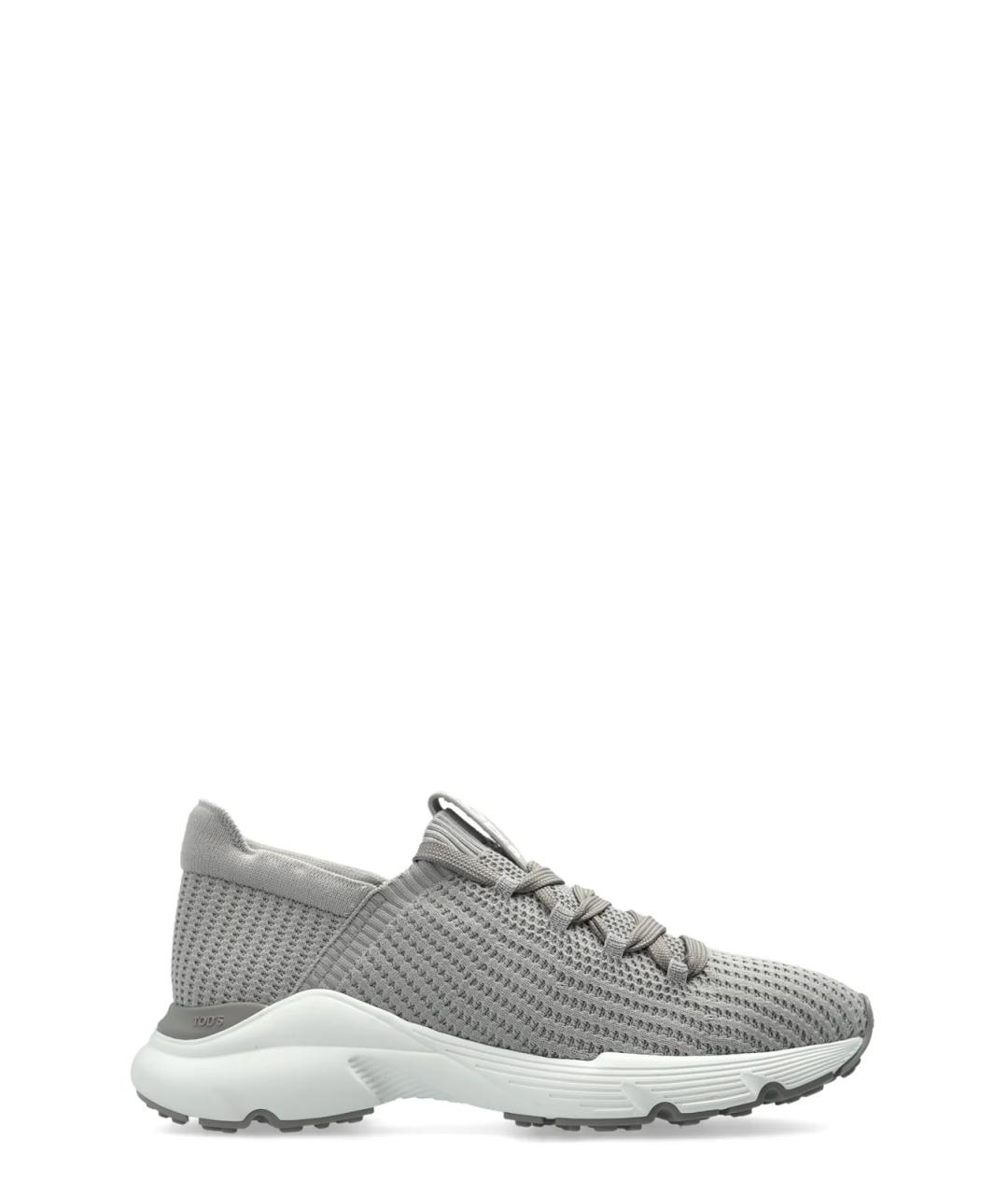 TOD'S Серые текстильные кроссовки, фото 1