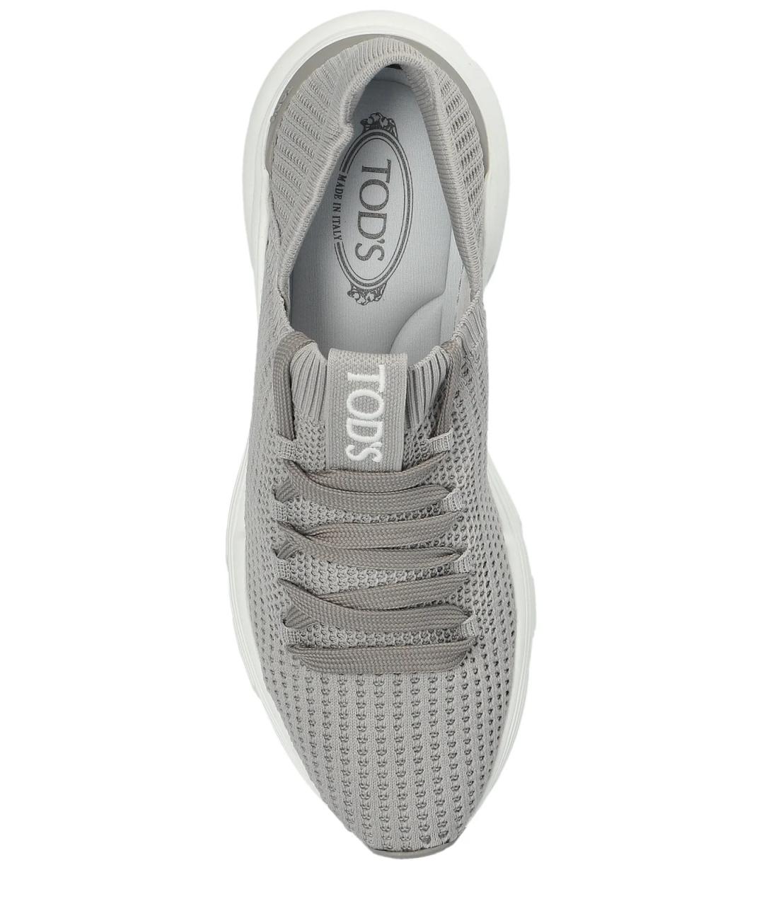 TOD'S Серые текстильные кроссовки, фото 3