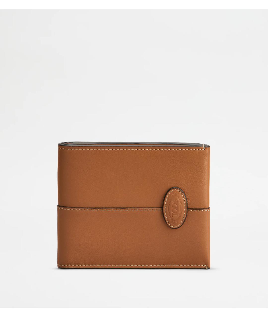 TOD'S Бежевый кожаный кардхолдер, фото 5