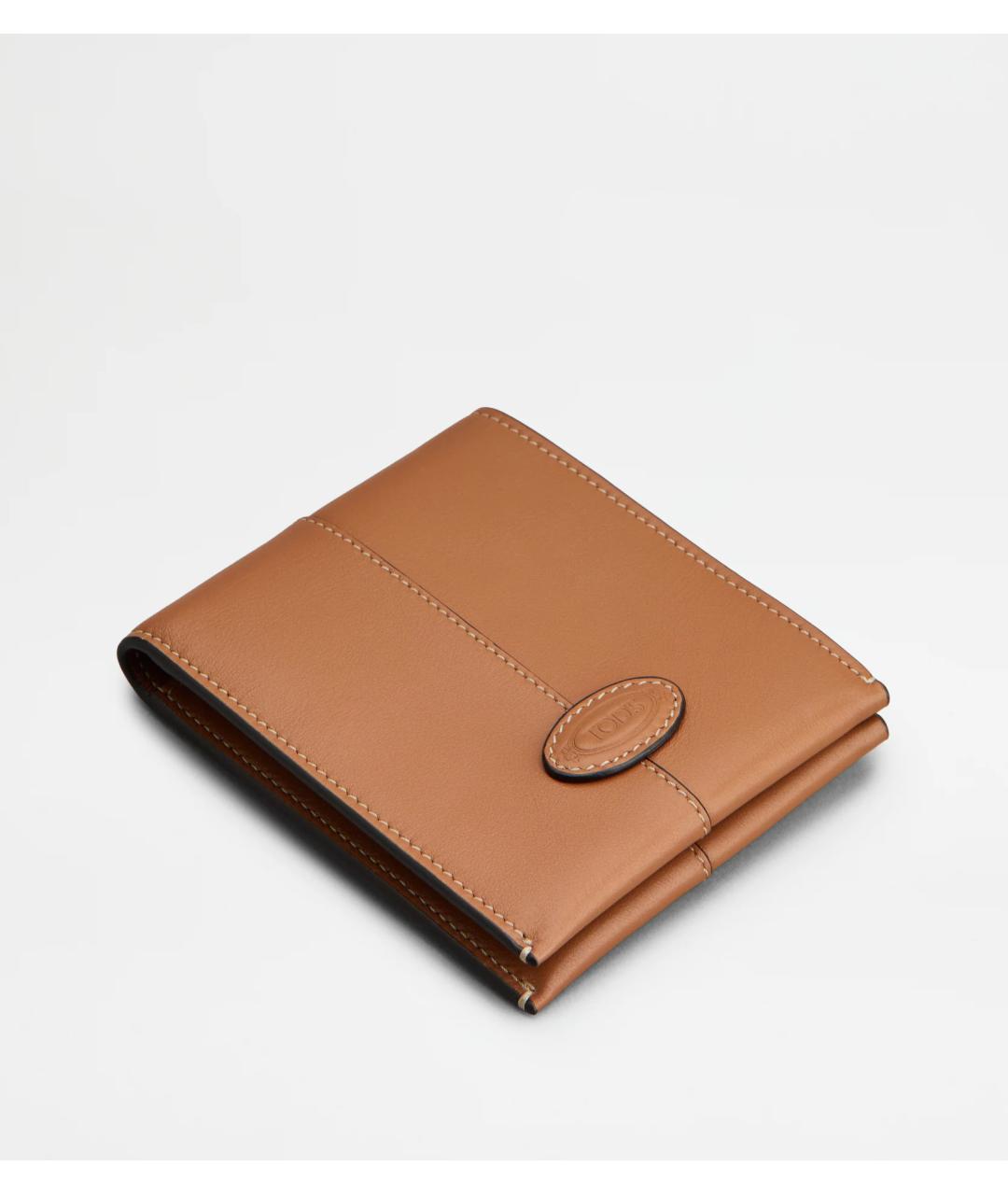 TOD'S Бежевый кожаный кардхолдер, фото 3