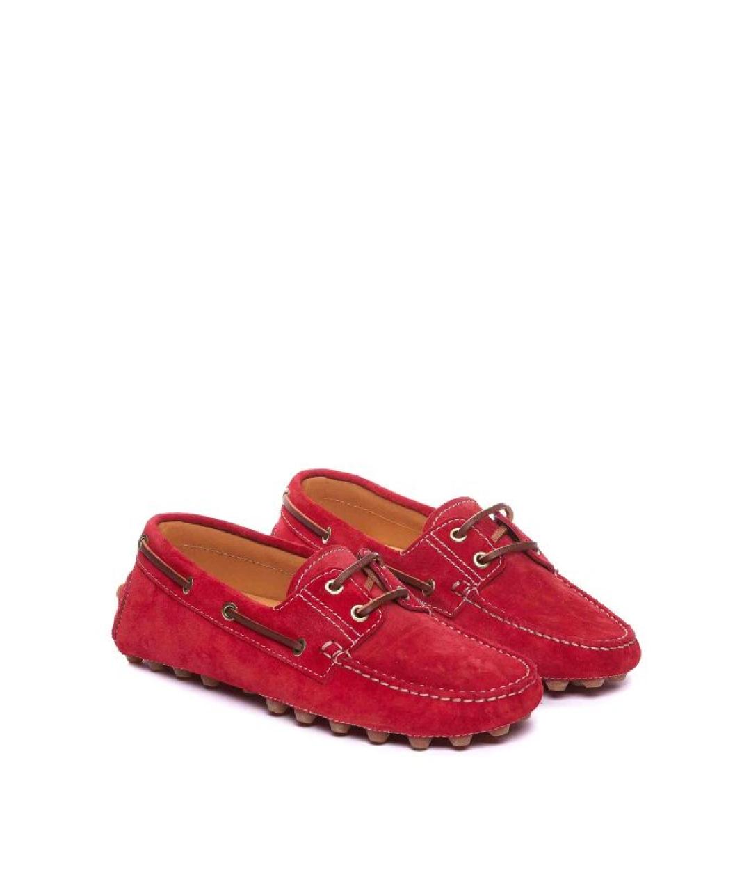 TOD'S Красные замшевые мокасины, фото 4